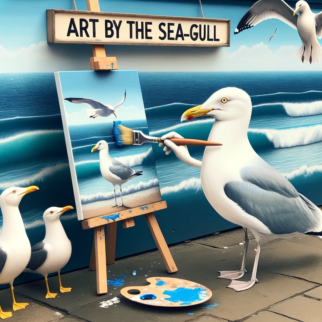 Art by the Sea-gull - Seagull Pun