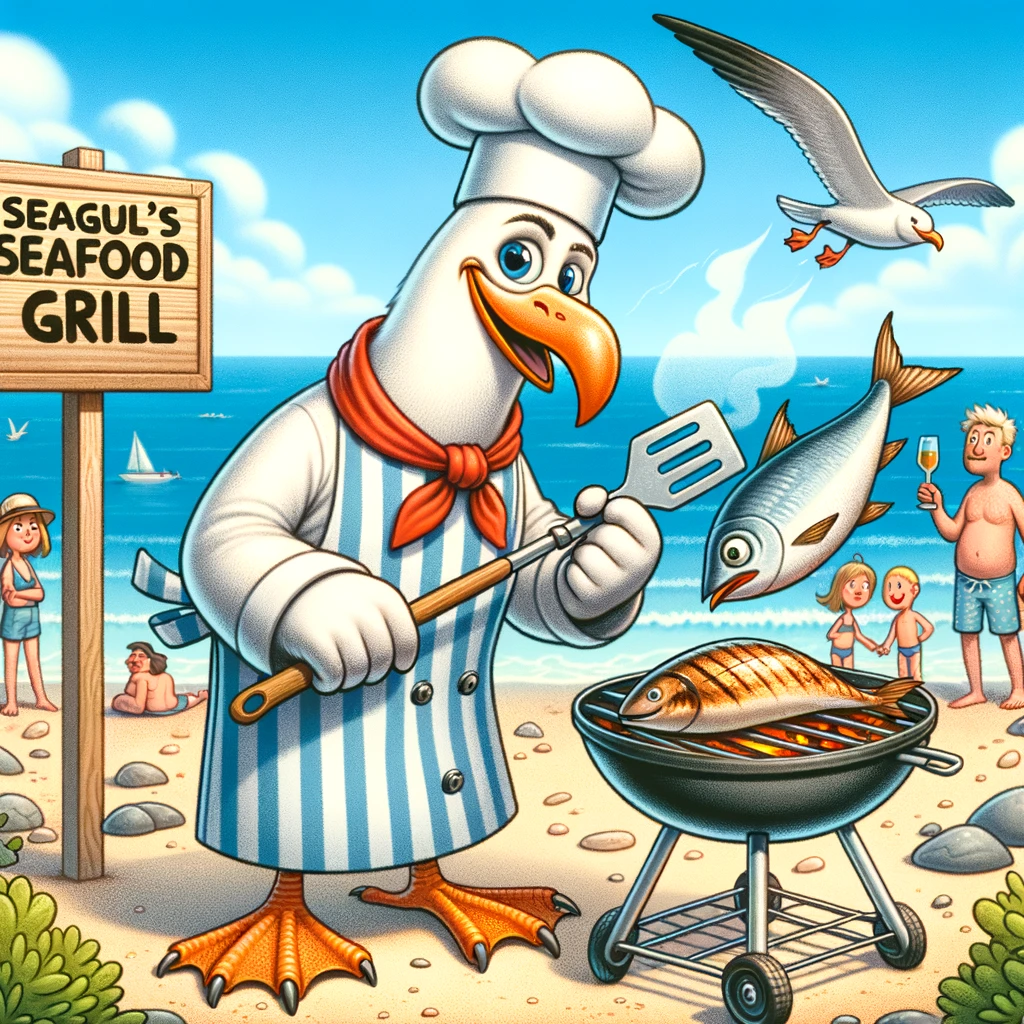 Seagull's Seafood Grill - Seagull Pun