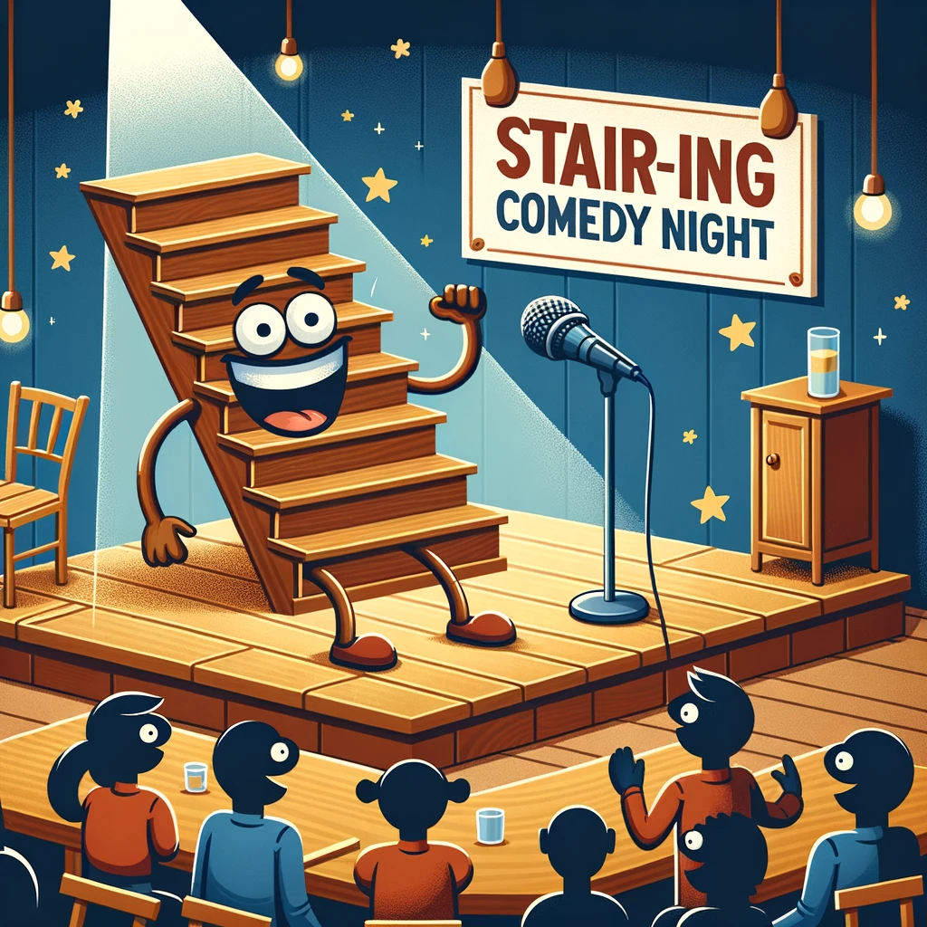 Stair-ing comdey night - Stair Pun