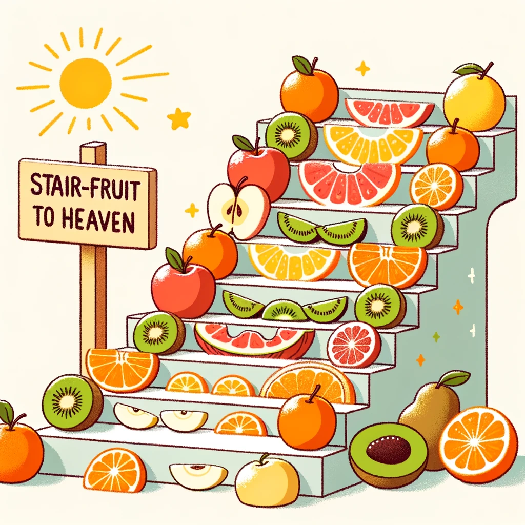 stair-fruit to heaven - Stair Pun