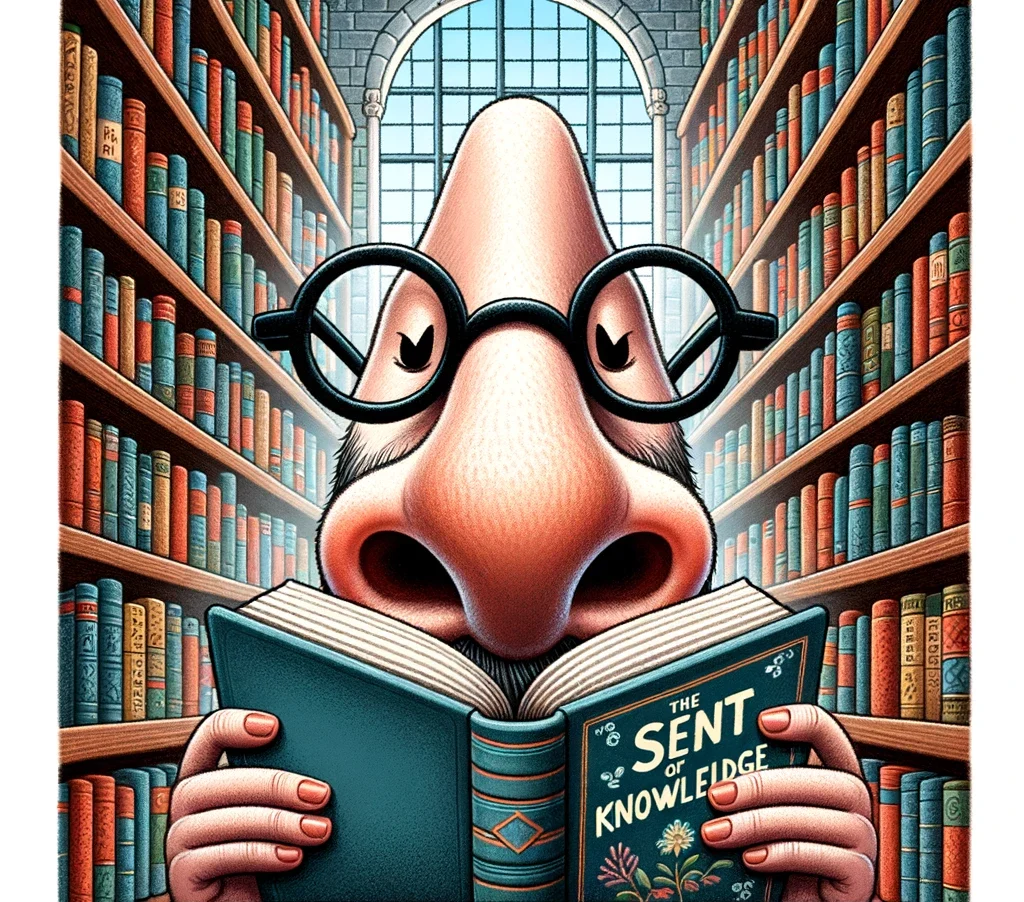 Always nose deep in a book - Nose Pun