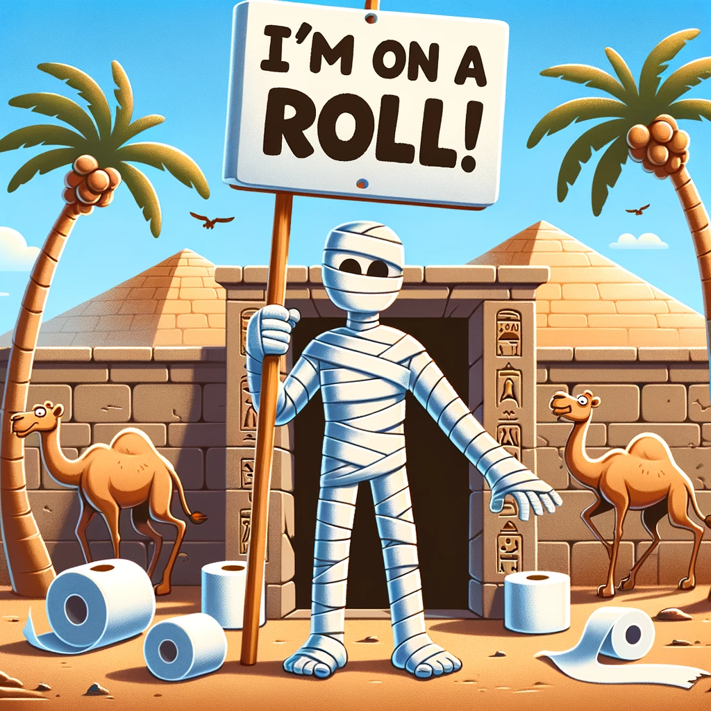 I'm on a roll! - Egypt Pun