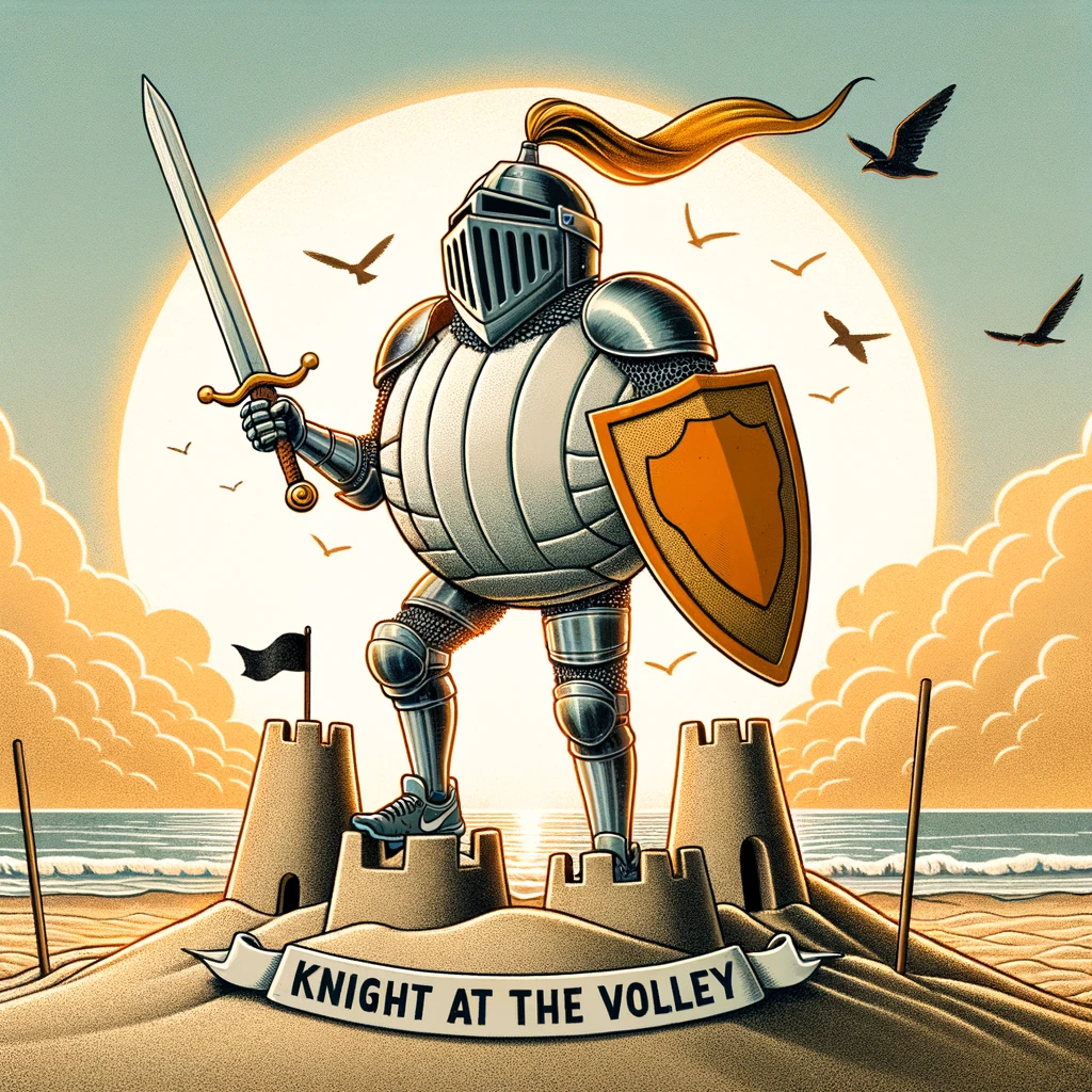Knight at the volley. - Ball Pun