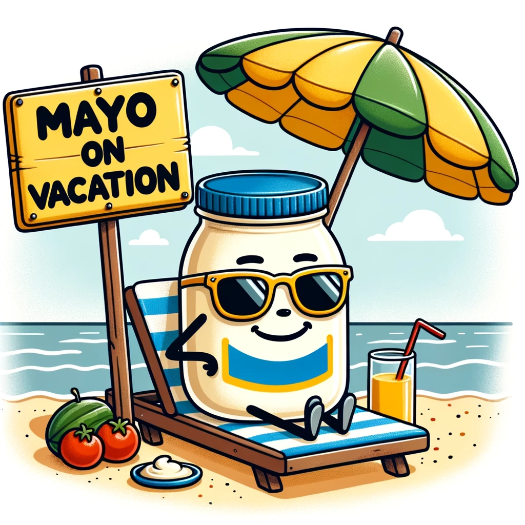 Mayo on vacation - Mayonnaise Pun