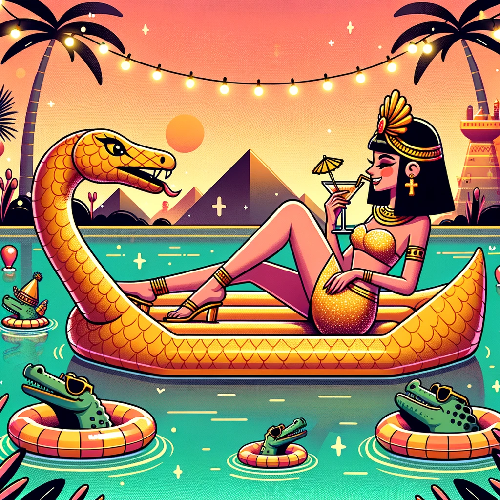 Pharaoh enough, Cleopatra loved the ocean more than the desert.