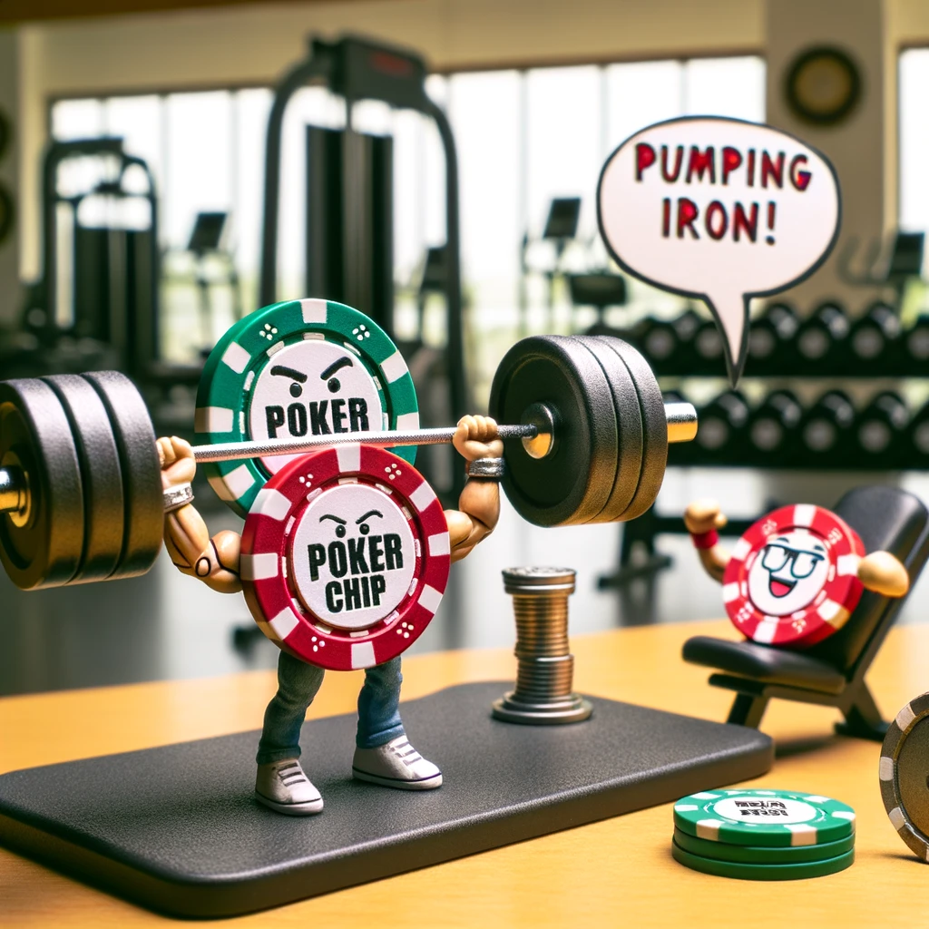 Poker Chip Pumping Iron! - Poker Pun