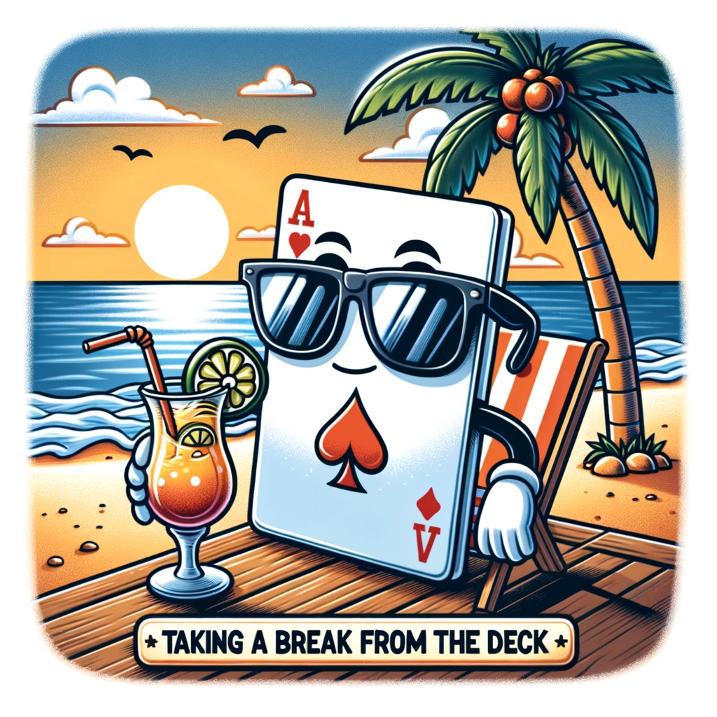Taking a break from the deck - Poker Pun