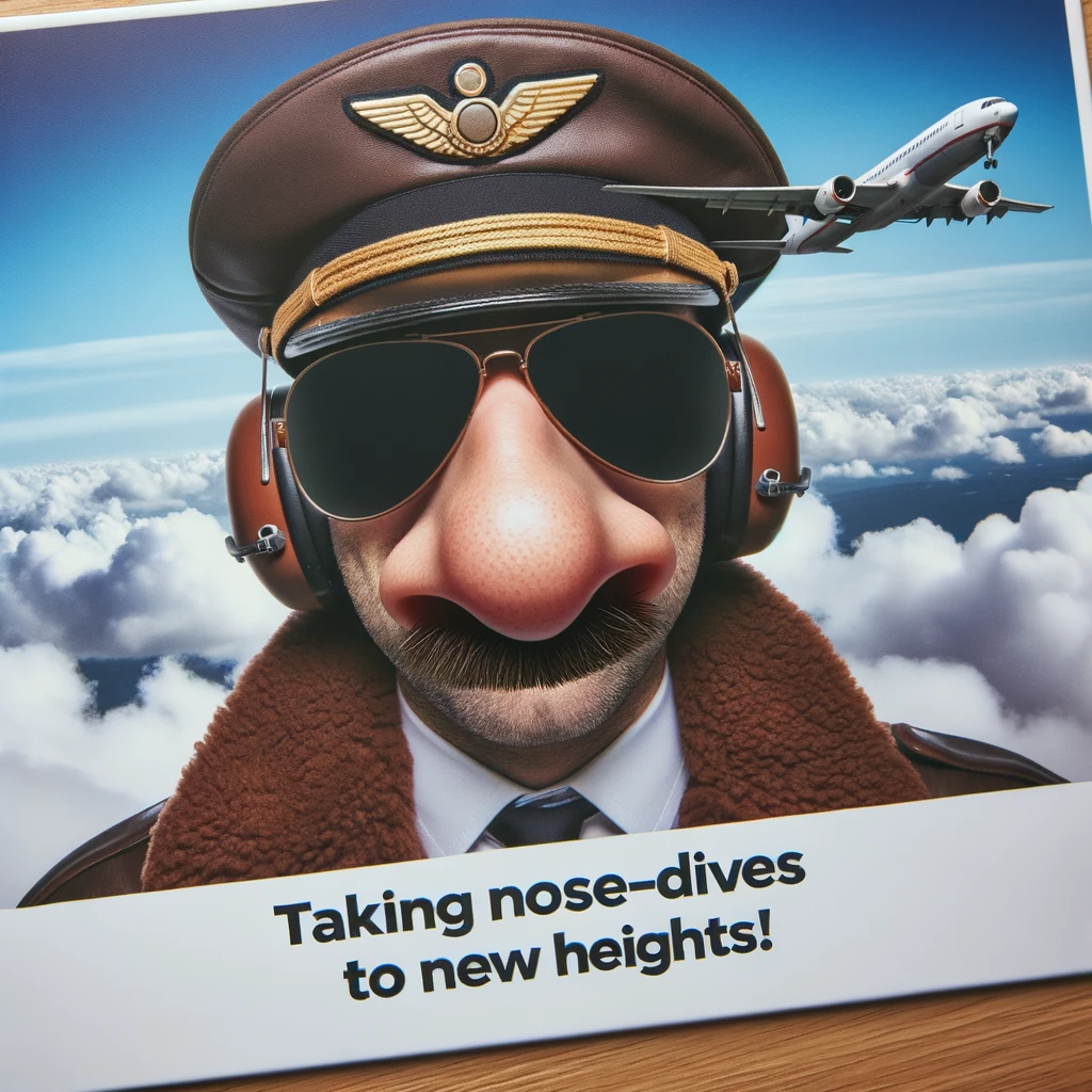 Taking nose-dives to new heights! - Nose Pun