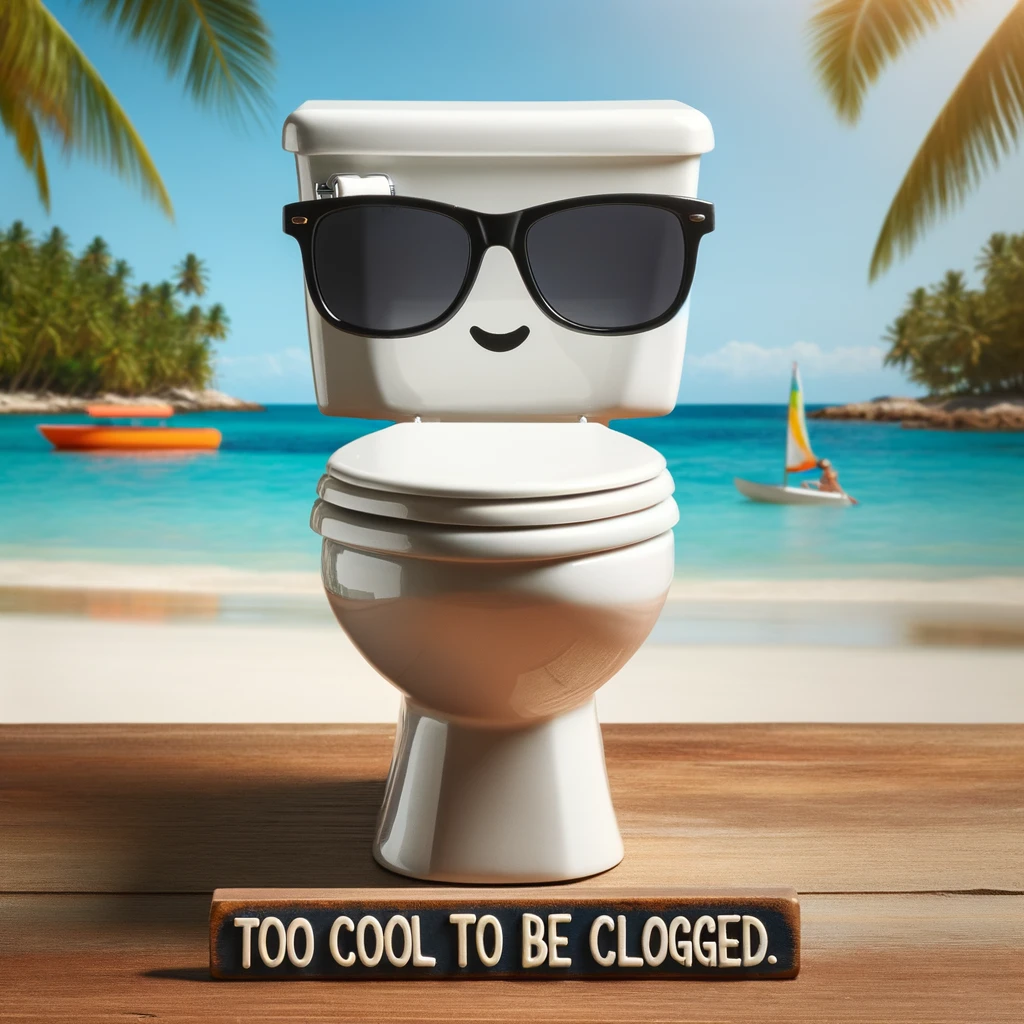 Too cool to be clogged - Toilet Pun