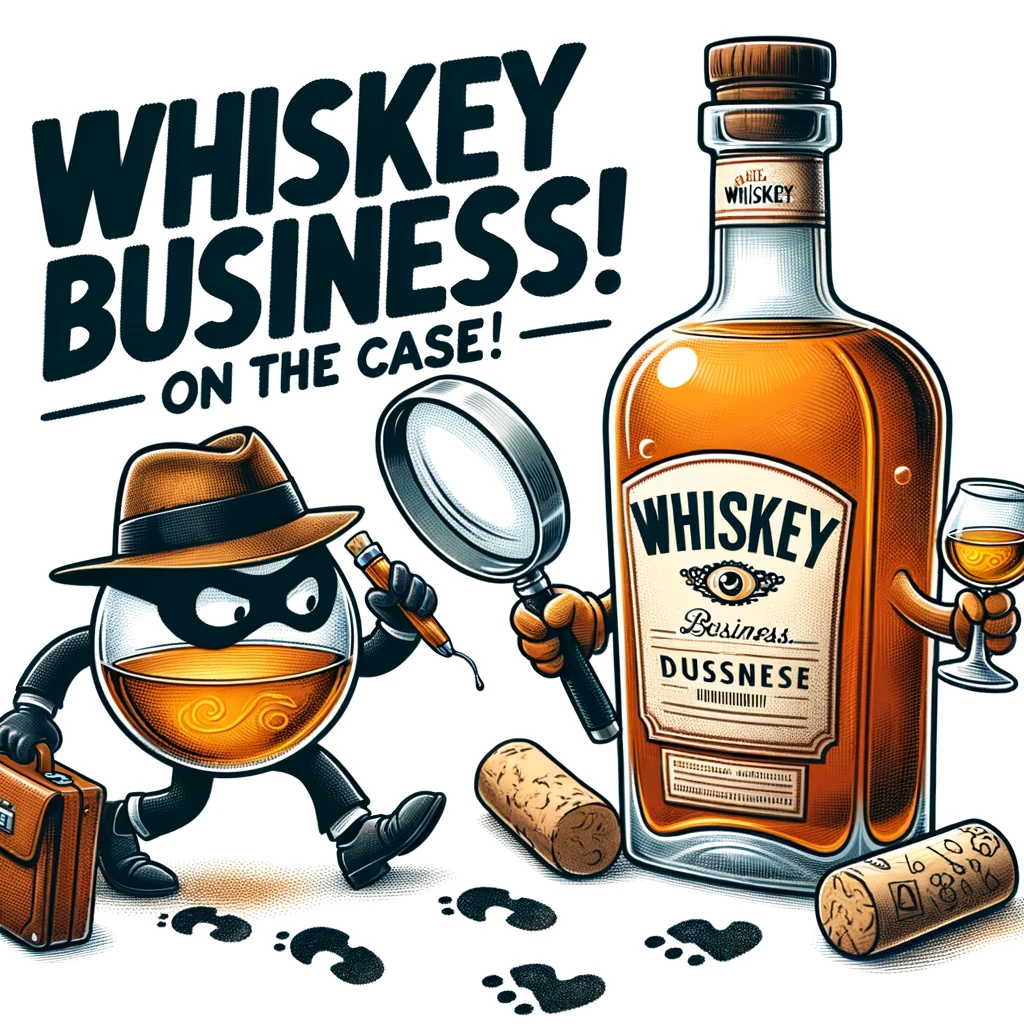 Whiskey Business- On the Case! - Whiskey Pun