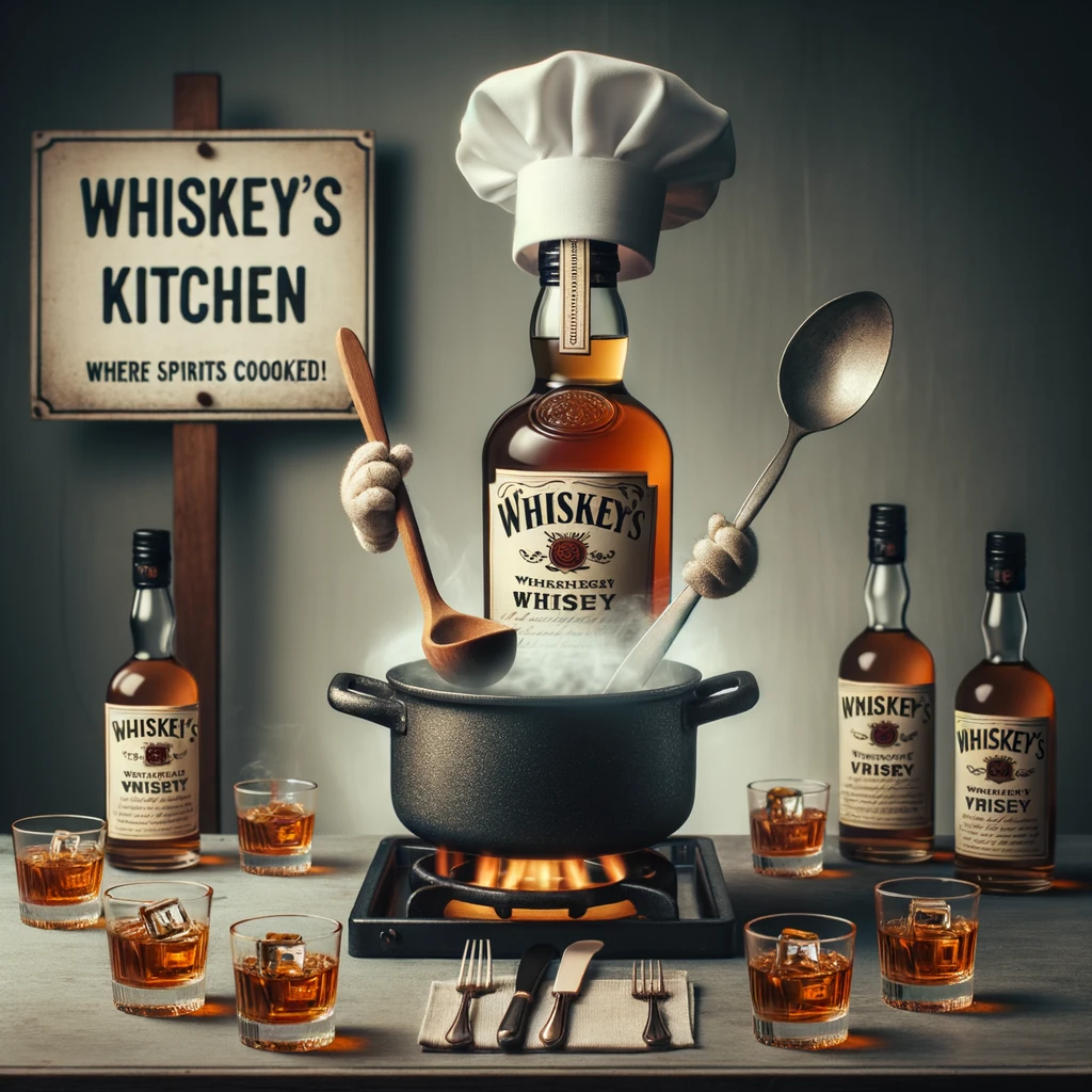 Whiskey's Kitchen- Where Spirits are Cooked! - Whiskey Pun