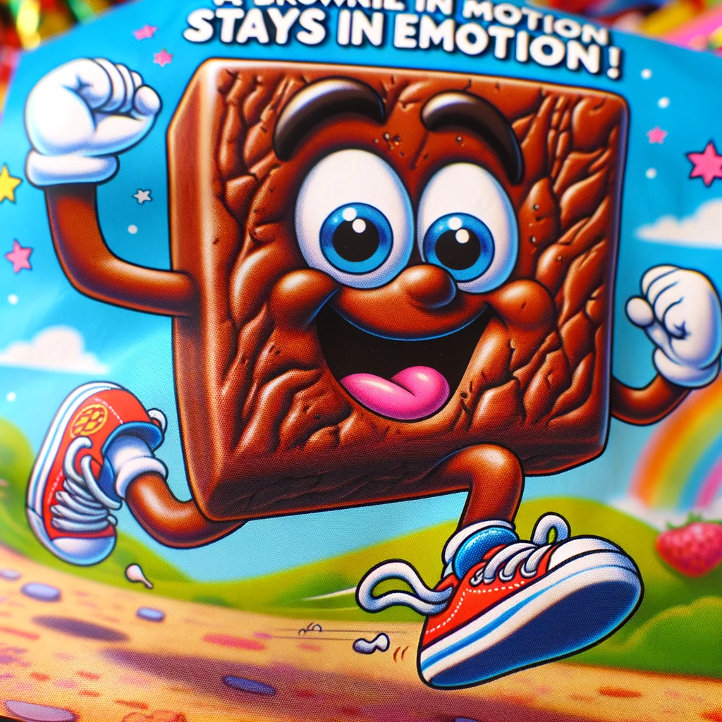 A Brownie in Motion Stays in Emotion!- Brownie Pun