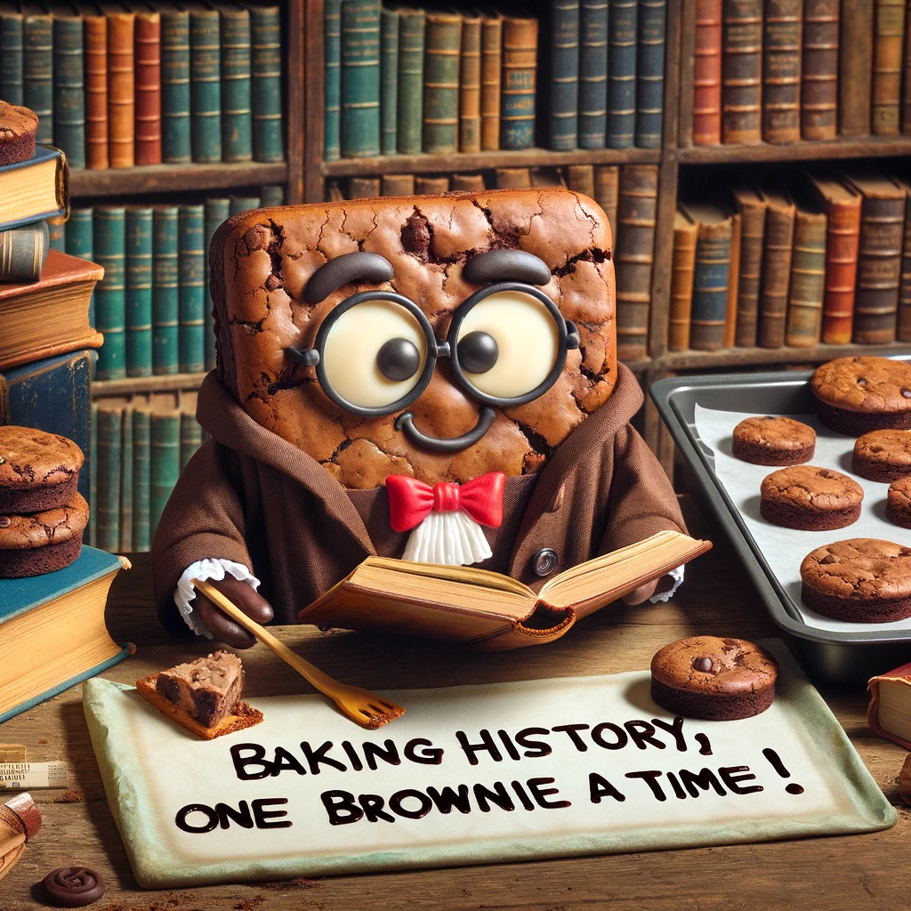 Baking History, One Brownie at a Time!- Brownie Pun