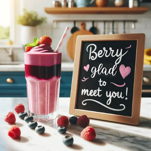 Berry glad to meet you! - Smoothie Pun