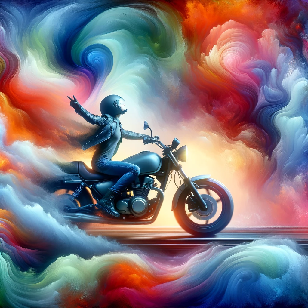 Biker's motto- 'Two wheels move the soul.'- Motorcycle Pun