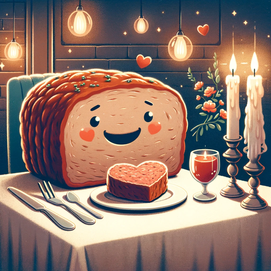 Finding Love in a Cozy Dinner with meatloaf- Meatloaf Pun