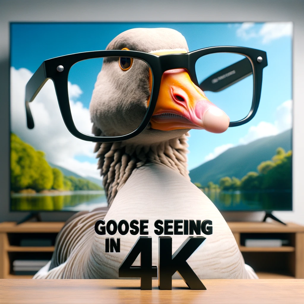 Goose seeing in 4K - Goose Pun