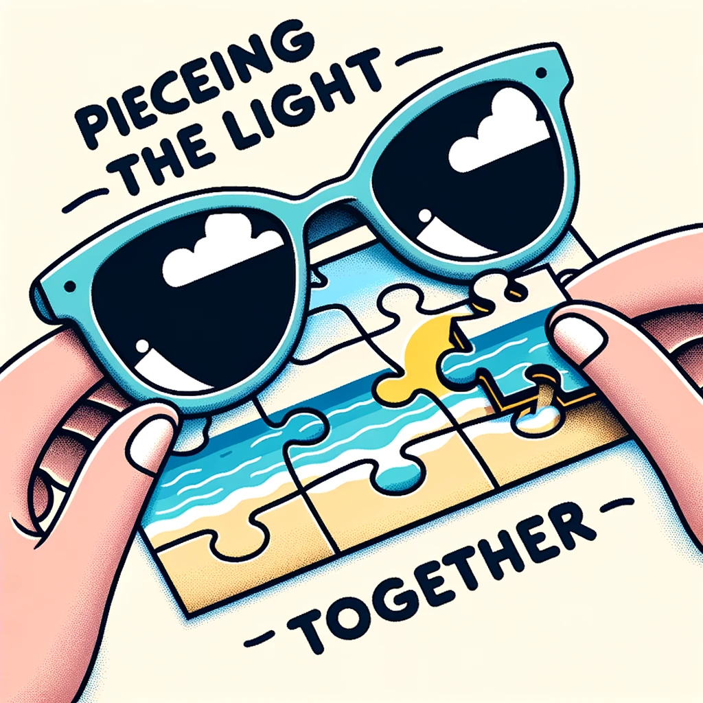 PIECEING THE LIGHT TOGETHER - Sunglasses Puns