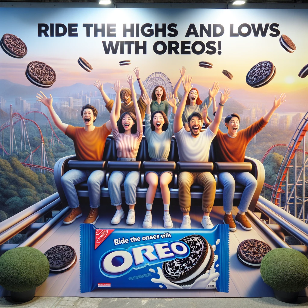 If life becomes a roller-coaster, enjoy the thrill with some Oreos. - Oreo Pun
