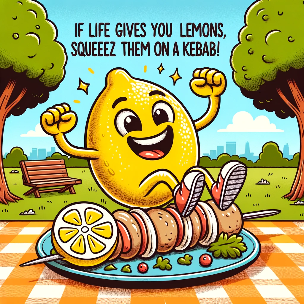 If life gives you lemons, squeeze them on a kebab! - Kebab Pun