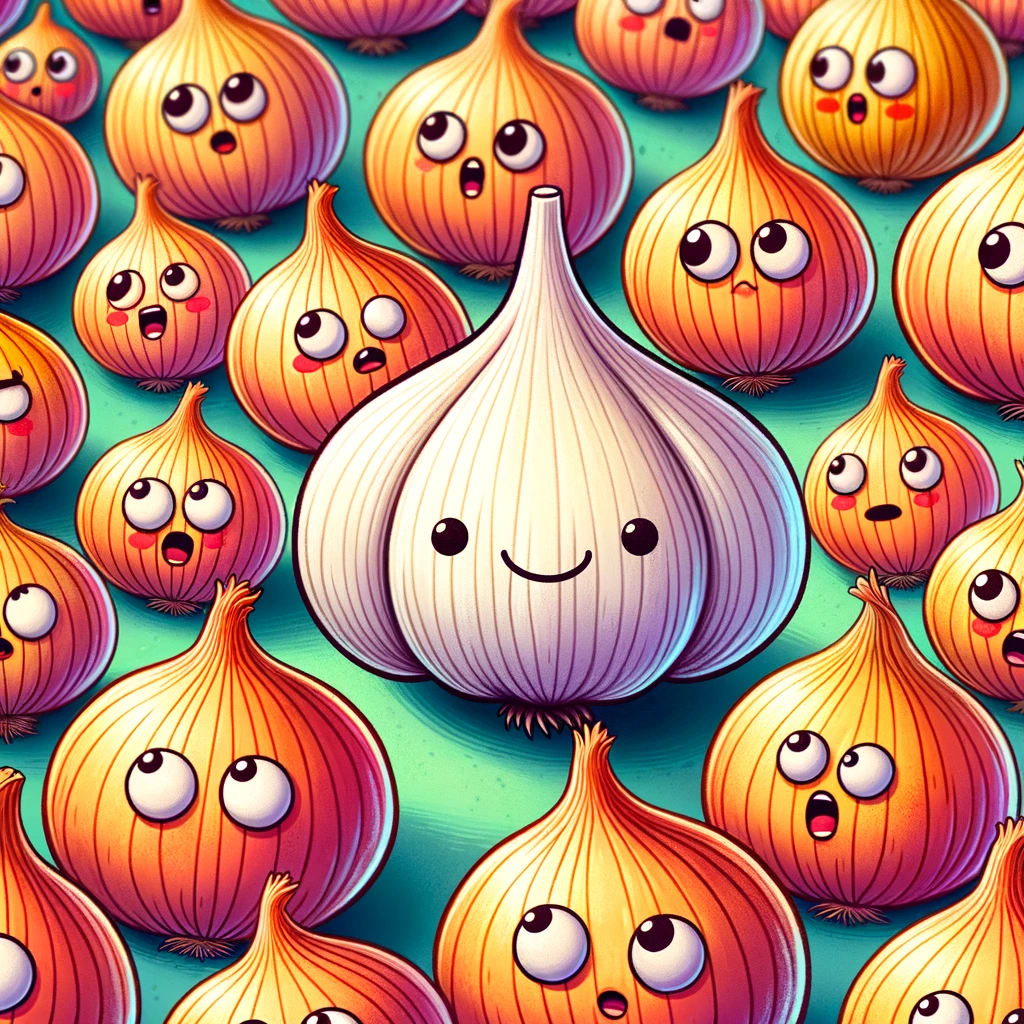 In a world full of onions, be a garlic - Garlic Pun