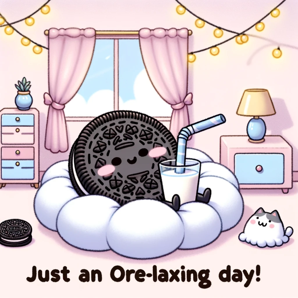 Just an Ore-laxing day! - Oreo Pun