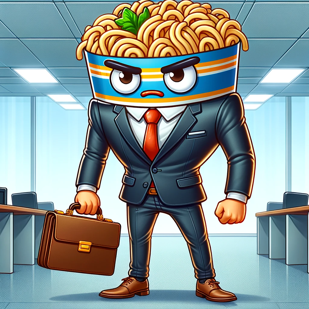 Just another day at the 'starch' office!- Noodle Pun