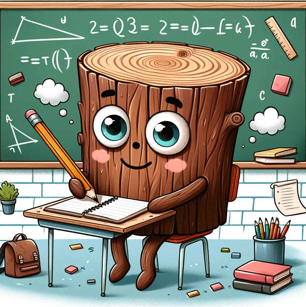 Log-ical thinking- Wood meets math- Log Pun