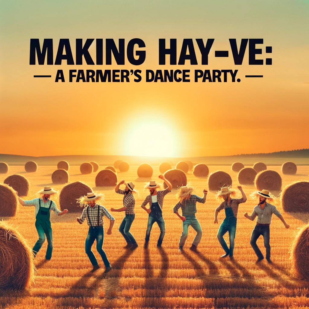 Making Hay-ve- A farmer's dance party.- Hay Pun