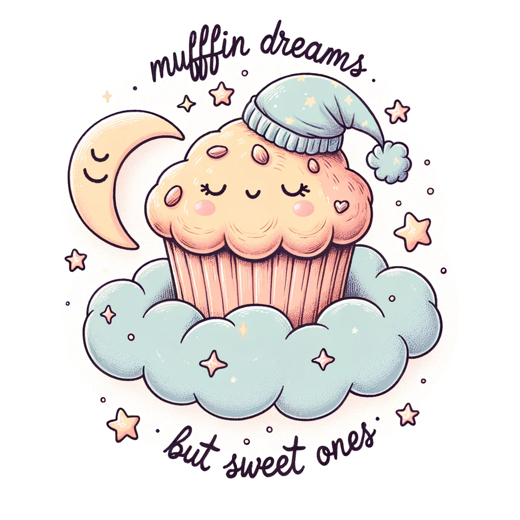 Muffin dreams but sweet ones - Muffin Pun