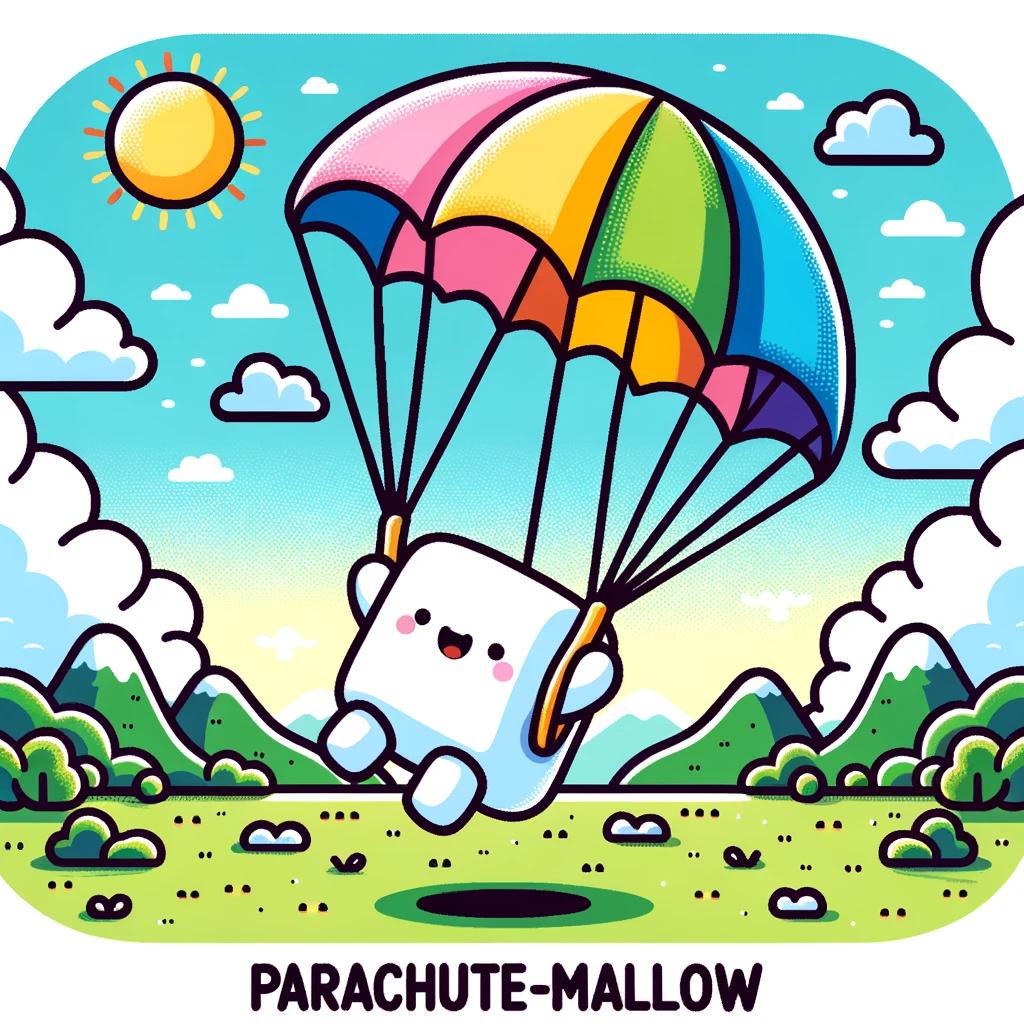 Parachute-Mallow - Marshmallow Puns
