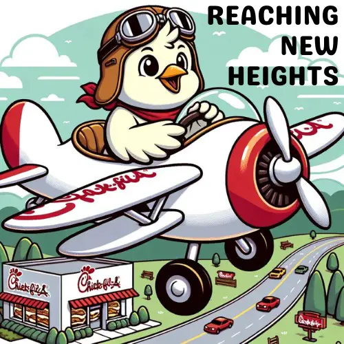Reaching new heights - Chick-Fil-A Pun
