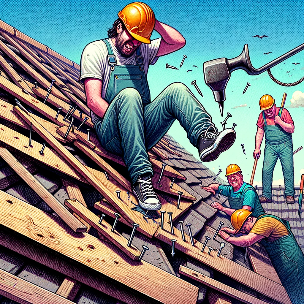 Roofing- The Only Trade Where You Can Hit the Nail and the Sky- Roofing Pun