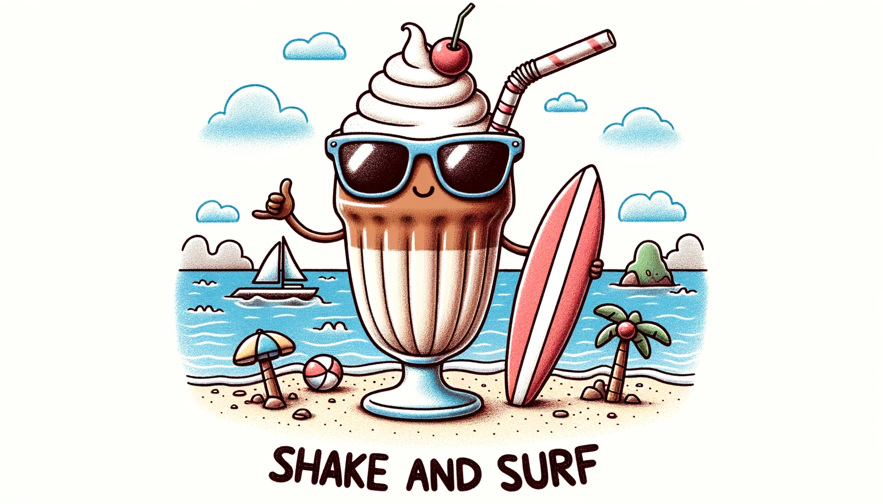 Shake and Surf - Milkshake Pun