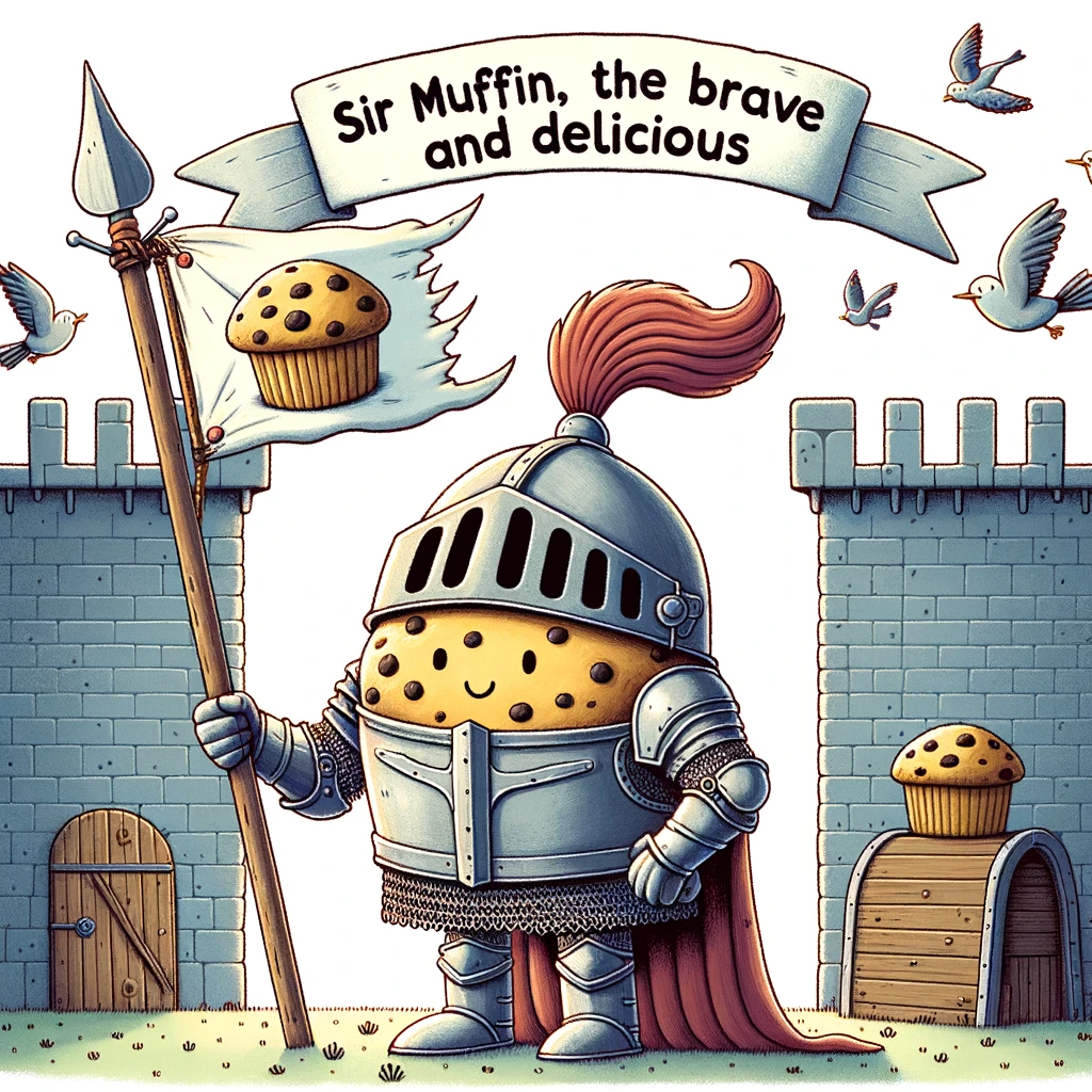 Sir Muffin, the Brave and Delicious - Muffin Pun