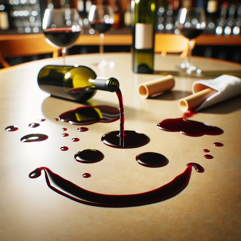 Spilled my wine and chuckled, 'Well, sip happens!'- Wine Pun