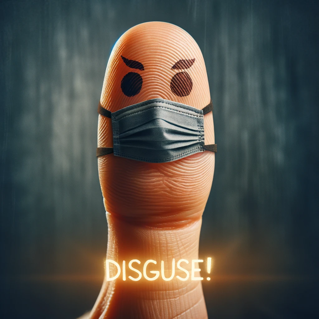 The thumb with a mask is disguise! - Thumb Pun