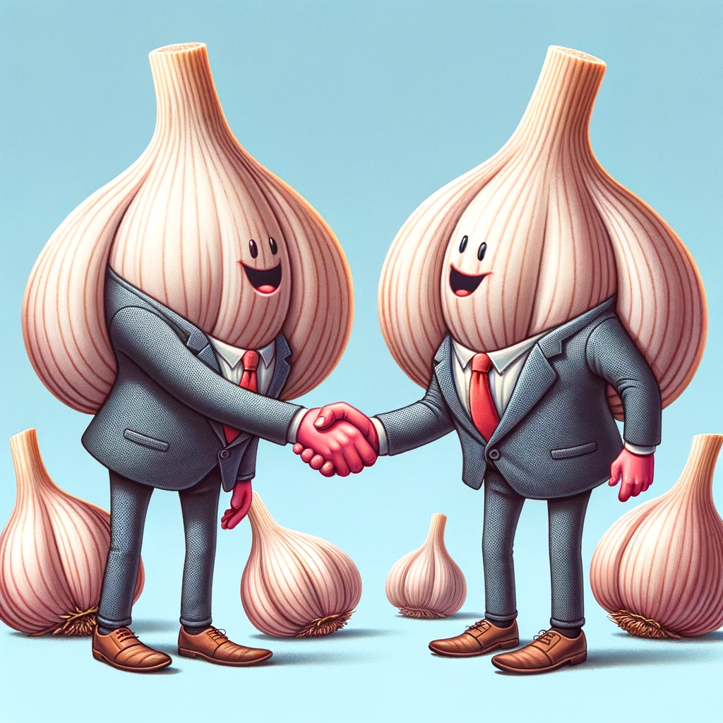 They cloved the deal last night- Garlic Pun