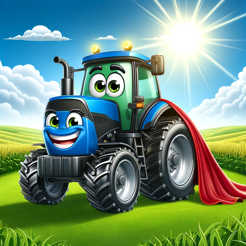 This tractor is outstanding in its field!- Tractor Pun