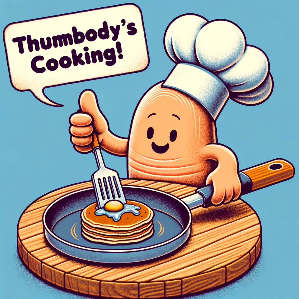 Thumbody's cooking! - Thumb Pun