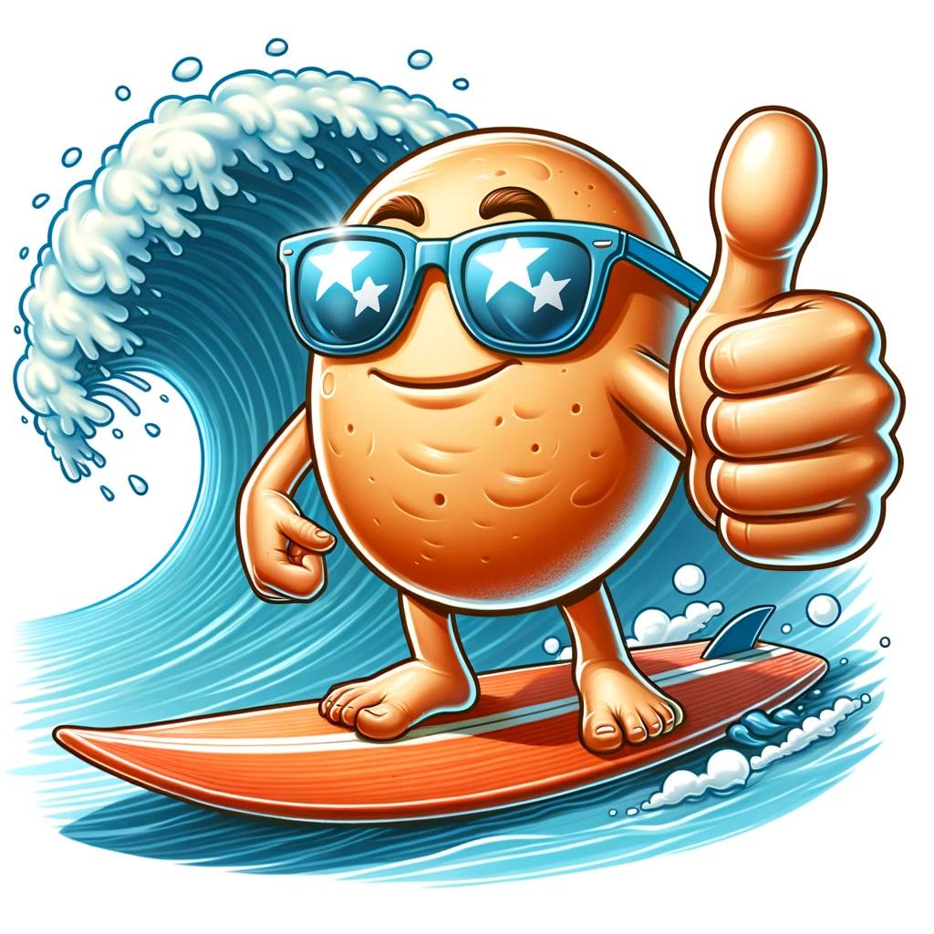 Thumbs up for the summer waves! - Thumb Pun