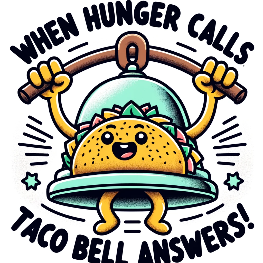 When hunger calls taco bell answers - Taco Bell Pun