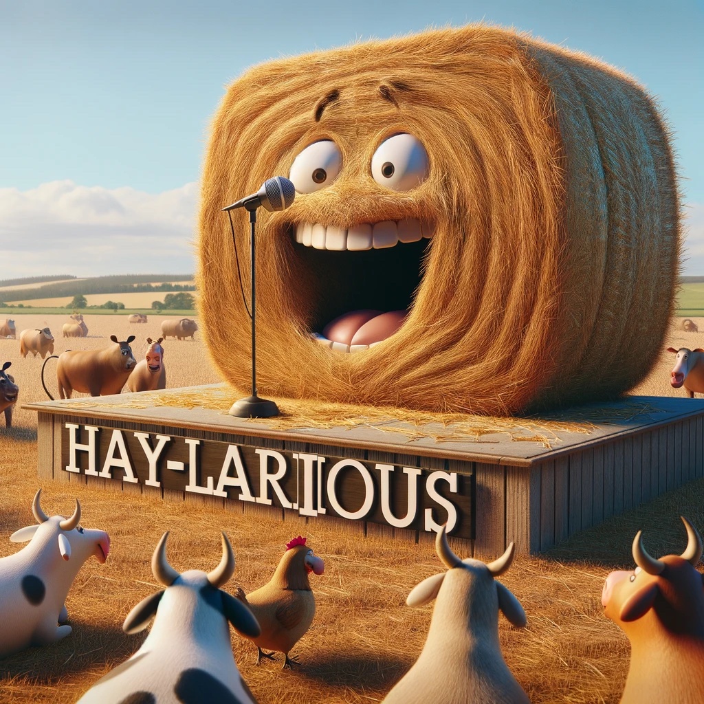 You’re hay-larious.- Hay Pun