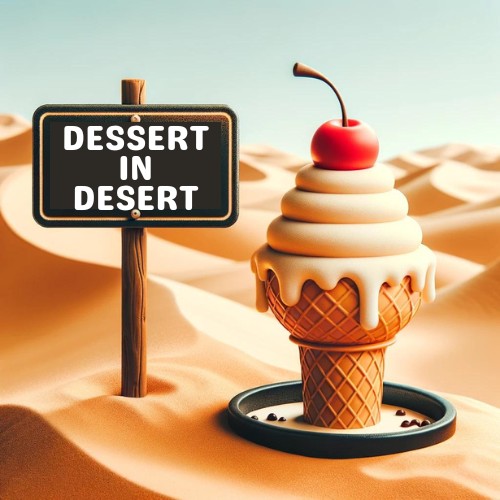 dessert in desert - desert pun