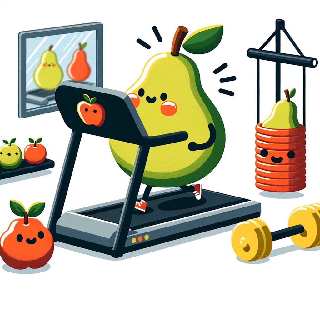 pear in gym - Pear Pun
