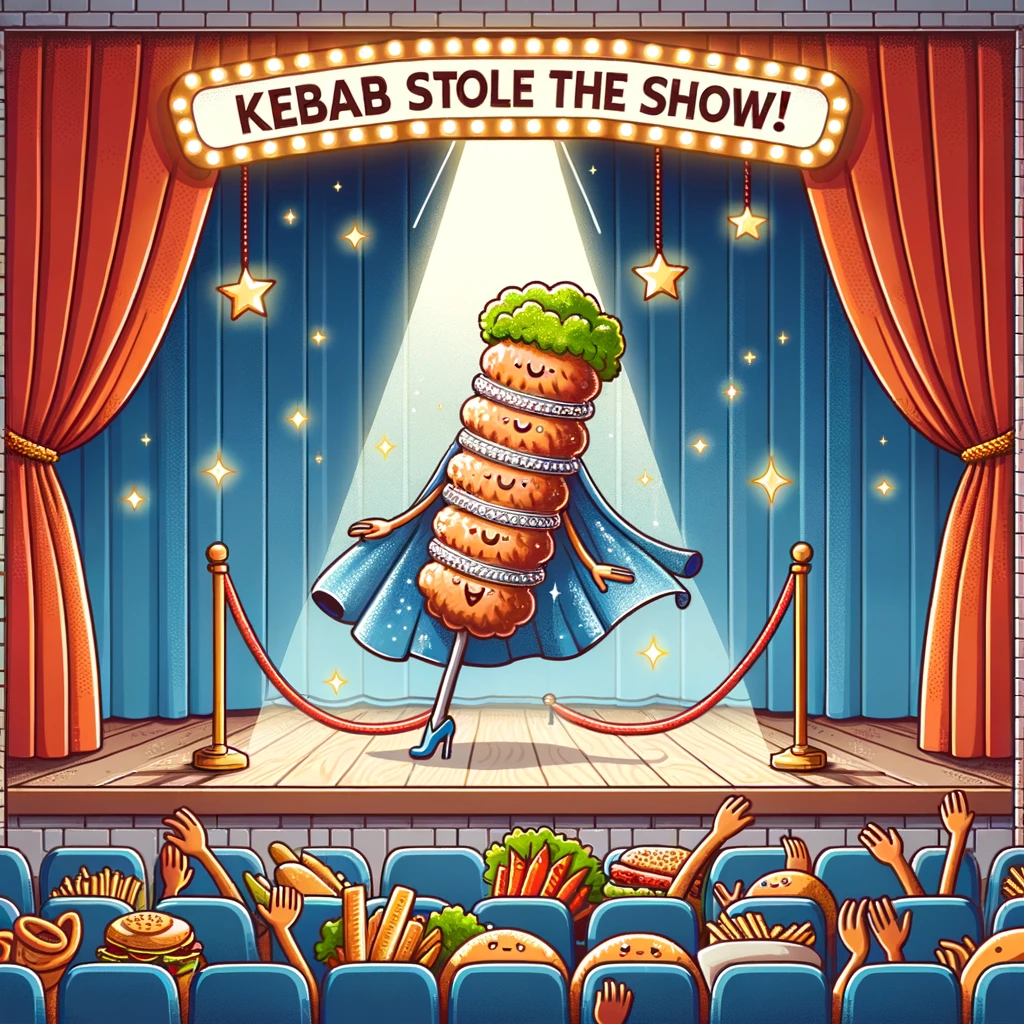 the kebab stole the show! - Kebab Pun