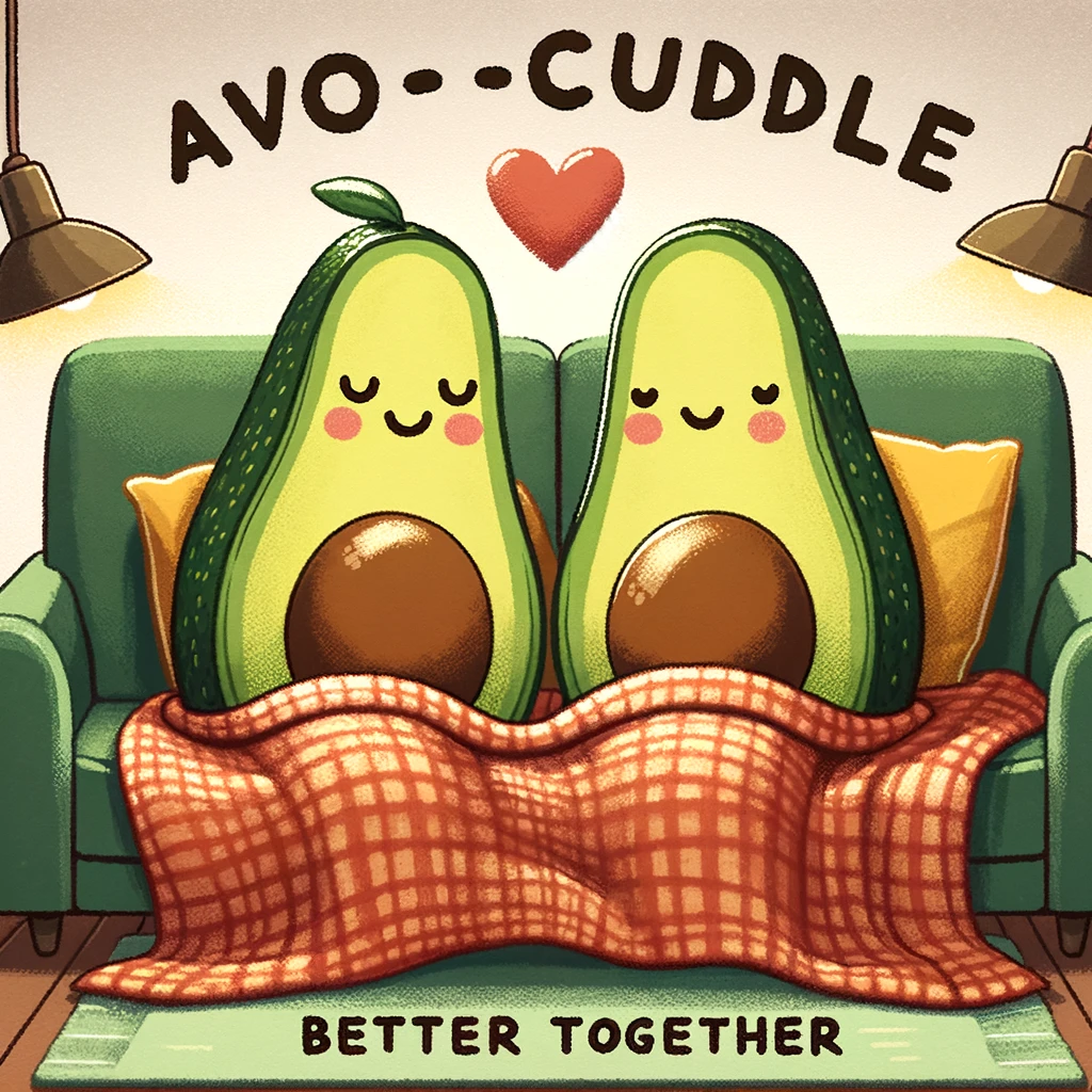 Avo-cuddle- Better Together- Avocado Pun