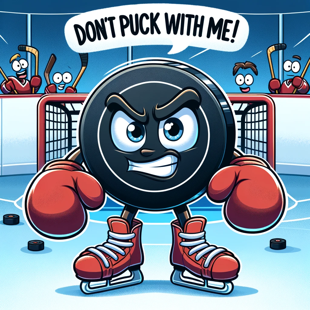 Don't puck with me! - Hockey Pun