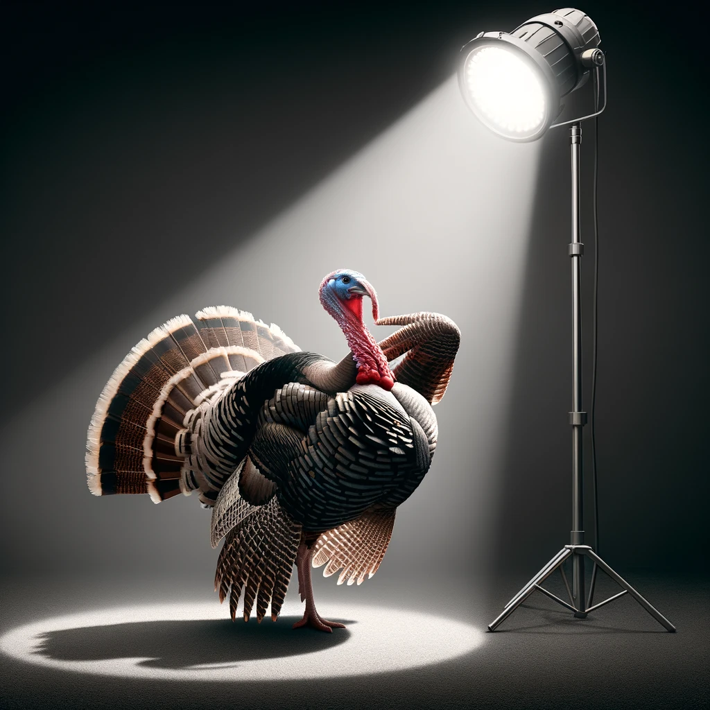Feather or not you like it, this turkey's the star.- Turkey Pun