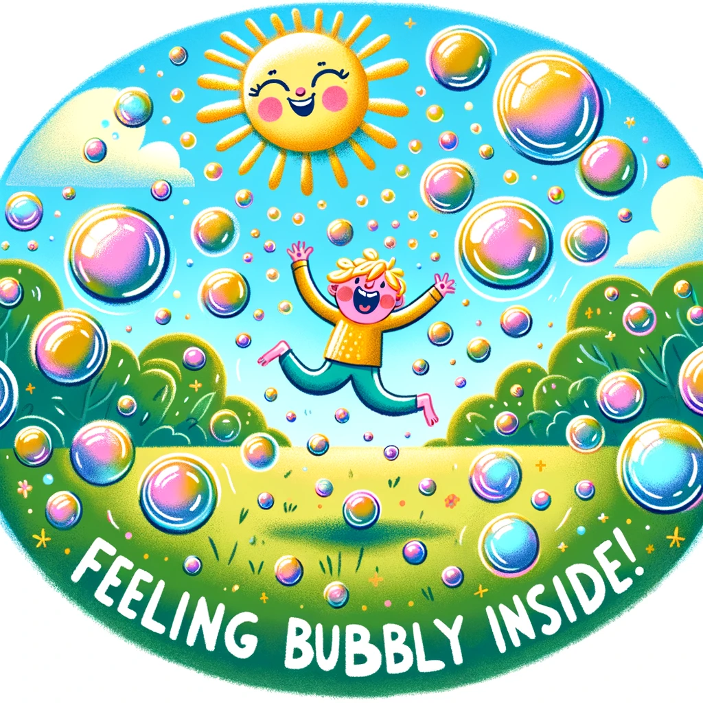 Feeling bubbly inside! - Bubble Pun